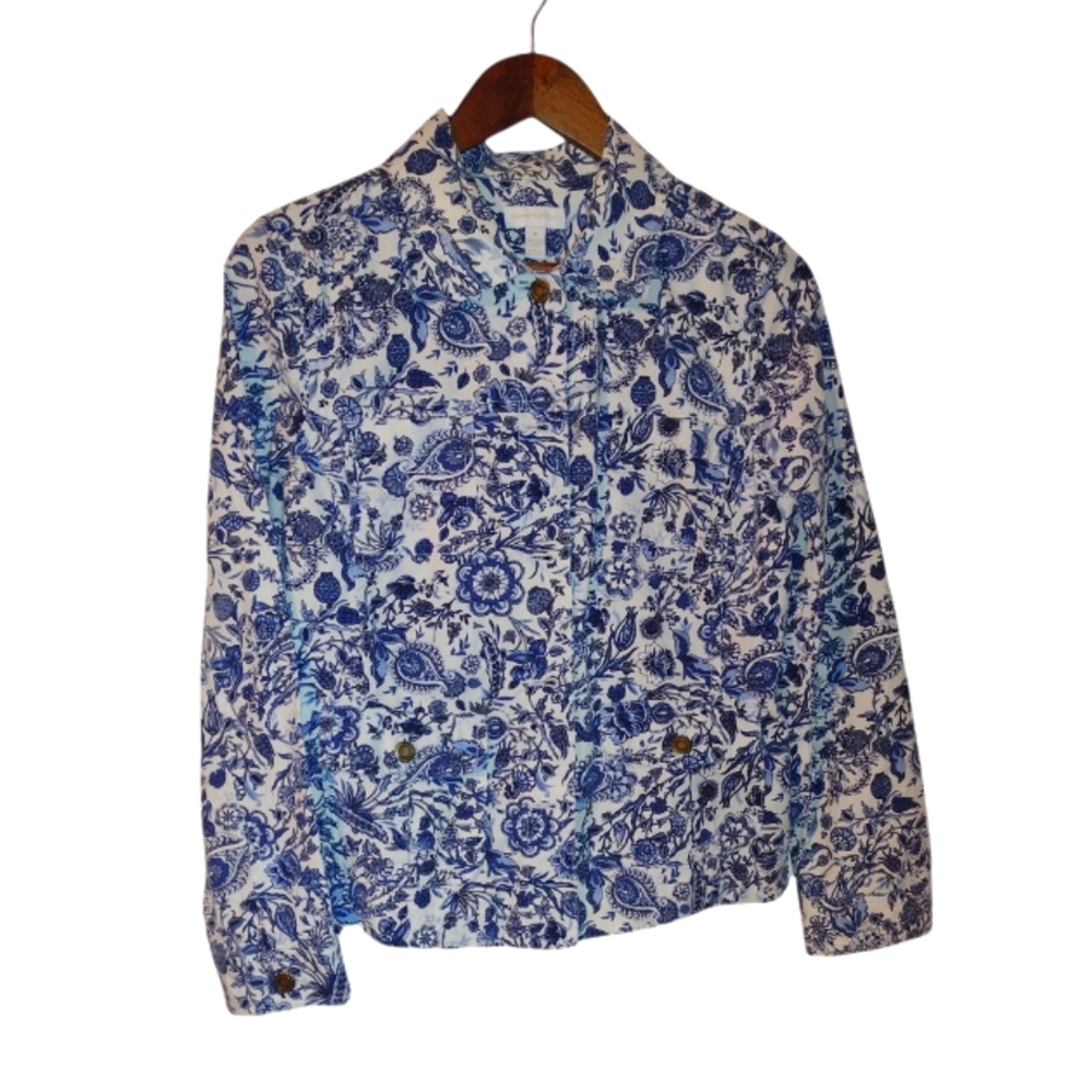 Oriental Print Chapter Club Blazer, Size M